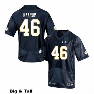 Notre Dame Fighting Irish Men's Axel Raarup #46 Navy Under Armour Authentic Stitched Big & Tall College NCAA Football Jersey JRO2099GQ